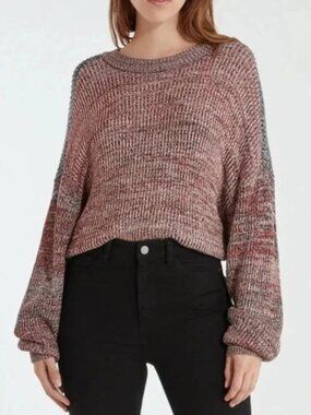 JOIE Fernlea Marled Sweater Slouchy Cozy Knit Crew Neck Size Medium